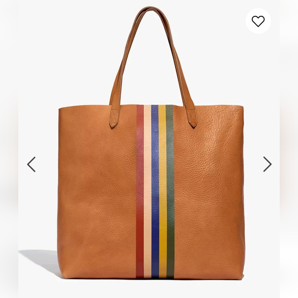BRAND NEW Madewell The Transport Tote: Rainbow Stripe Edition